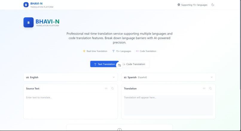 Bhavi-N :Real -time Ai Translation – screenshot 1
