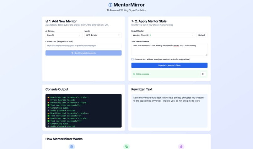 MentorMirror – screenshot 1