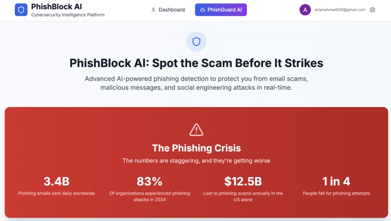 PhishBlock AI – screenshot 1