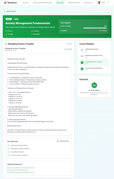 Mental health platform – screenshot 4