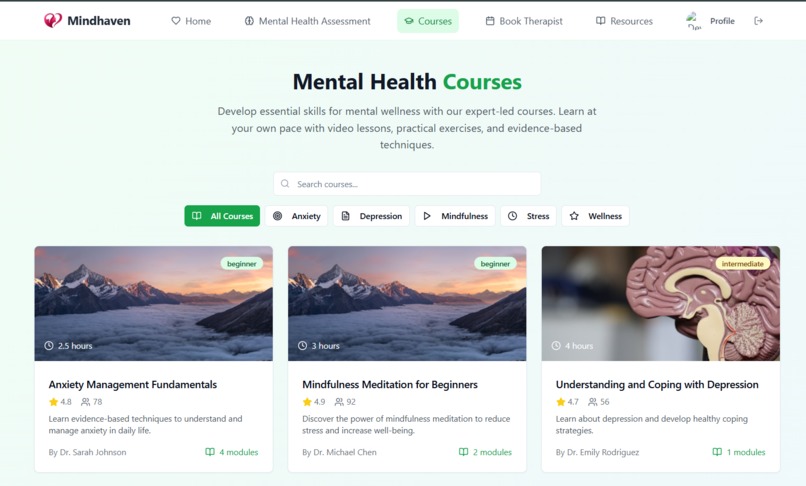 Mental health platform – screenshot 8