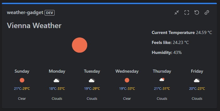 Weather Gadget – screenshot 1