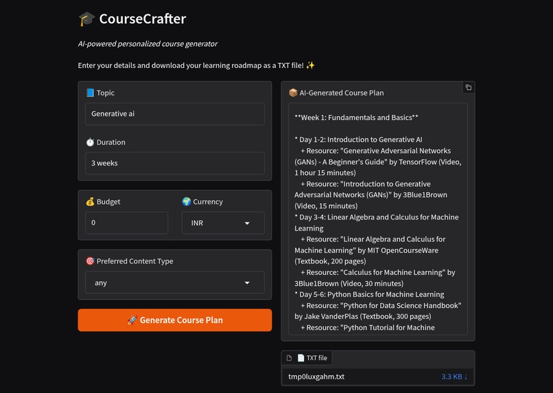 Course Crafter – screenshot 1