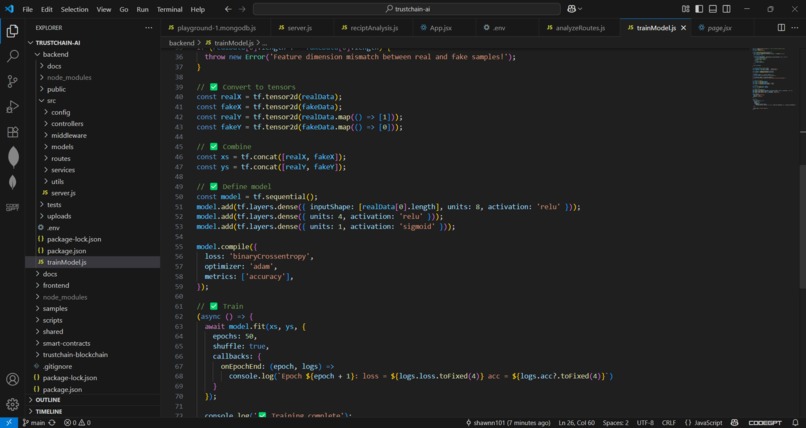 TrustChain AI – screenshot 1