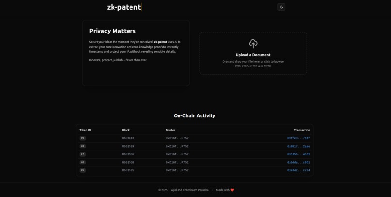 zk-patent – screenshot 1