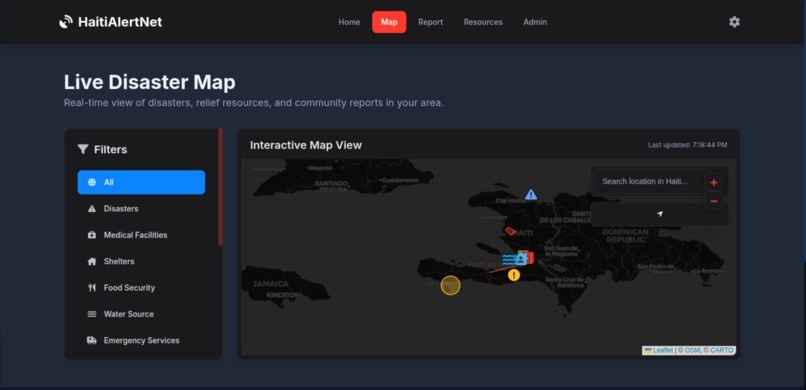 HaitiAlertNet – screenshot 2
