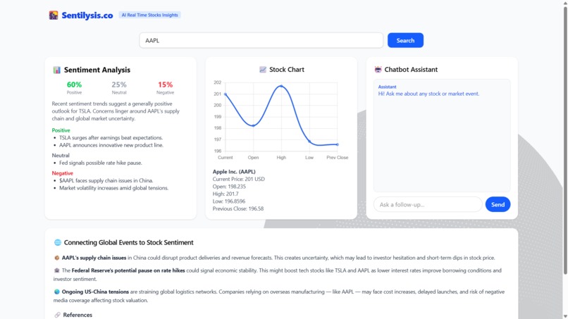 Sentilysis – screenshot 1