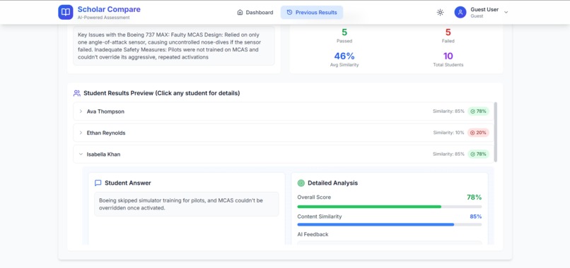 scholar compare – screenshot 1