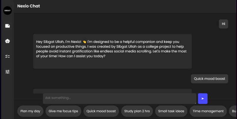 Nexio - An AI Powered Productive Companion – screenshot 3