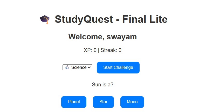 StudyQuest: Gamified Student Learning – screenshot 2