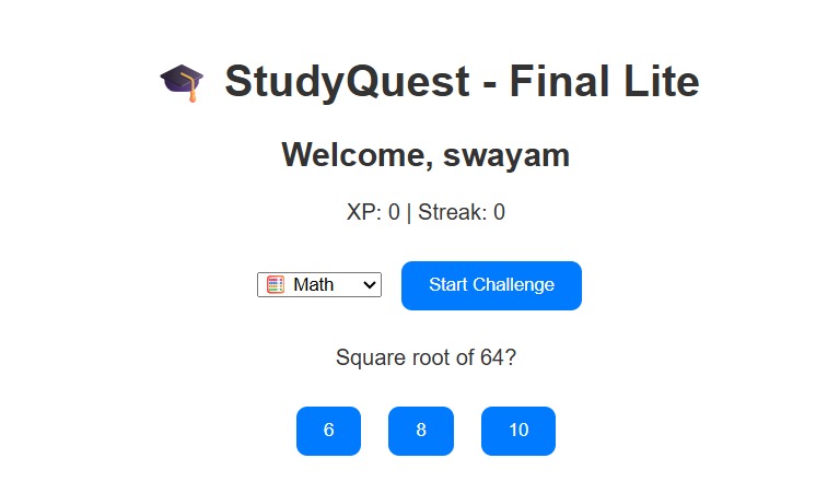 StudyQuest: Gamified Student Learning – screenshot 3