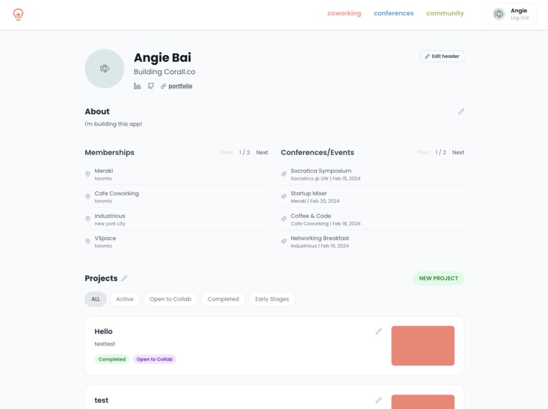 Corall.co – screenshot 2