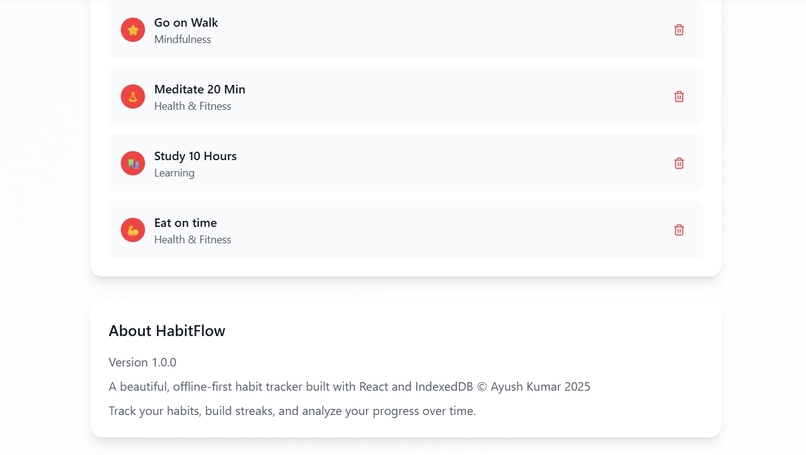 HabitFlow – screenshot 2