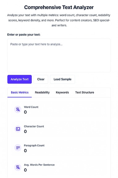 Free Comprehensive Text Analyser  – screenshot 1