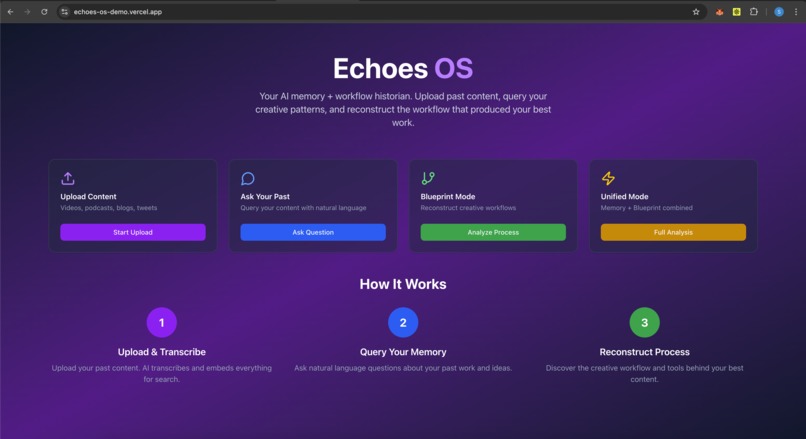 Echoes OS - Your Creative Second Brain – screenshot 1