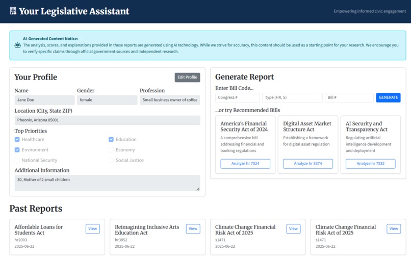 Your Legislative Assistant – screenshot 1