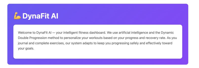 DynaFit AI – screenshot 1