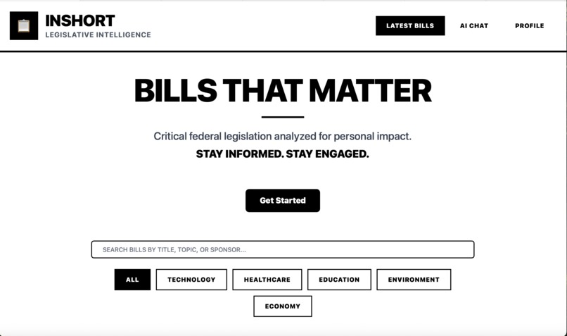 InShort – screenshot 1