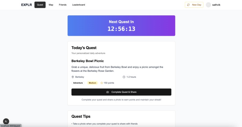 EXPLR – screenshot 2