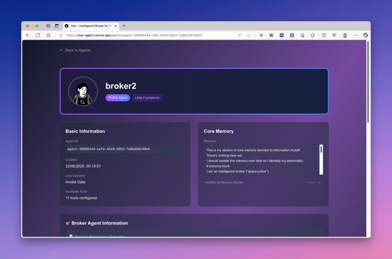 VOW- transforming multi-agent transactions – screenshot 6