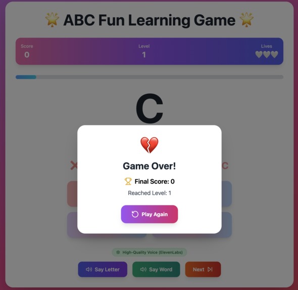 ABC Fun Learning Game – screenshot 2