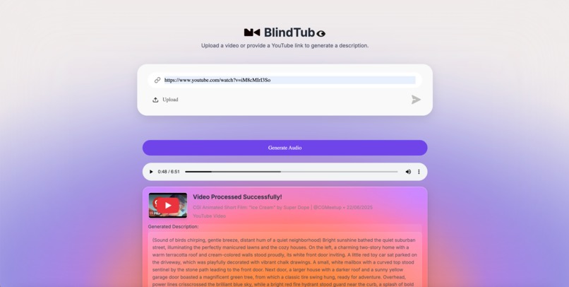 BlindTube – screenshot 1