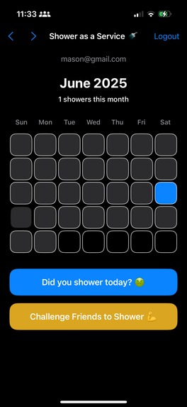 Shower as a Service (SaaS) – screenshot 1