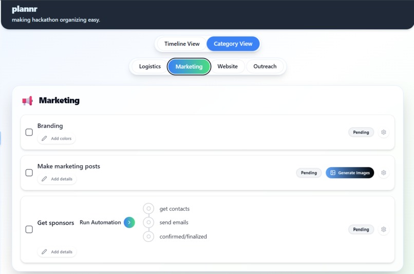 Plannr – screenshot 4