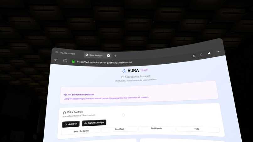 Aura: AI-Powered Eyes for the Blind – screenshot 1