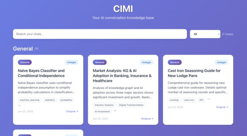 CIMI - Chat Information Management Interface – screenshot 1