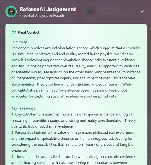AI vs AI Debate - (Arguing.fun) – screenshot 4