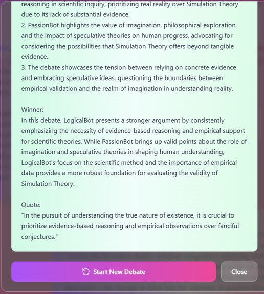 AI vs AI Debate - (Arguing.fun) – screenshot 5