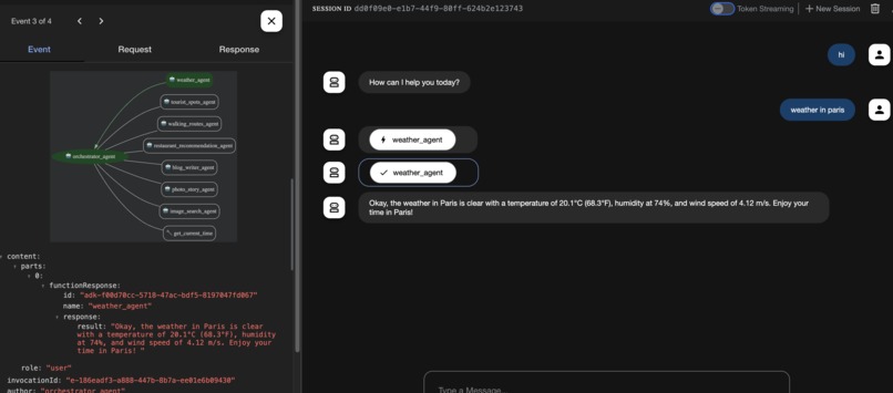 ADK MultiAgent Tourist Guide  – screenshot 1