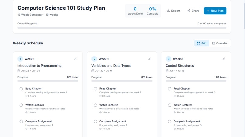 Syllabus Summarizer – From Syllabus to Study Plan in Seconds – screenshot 2