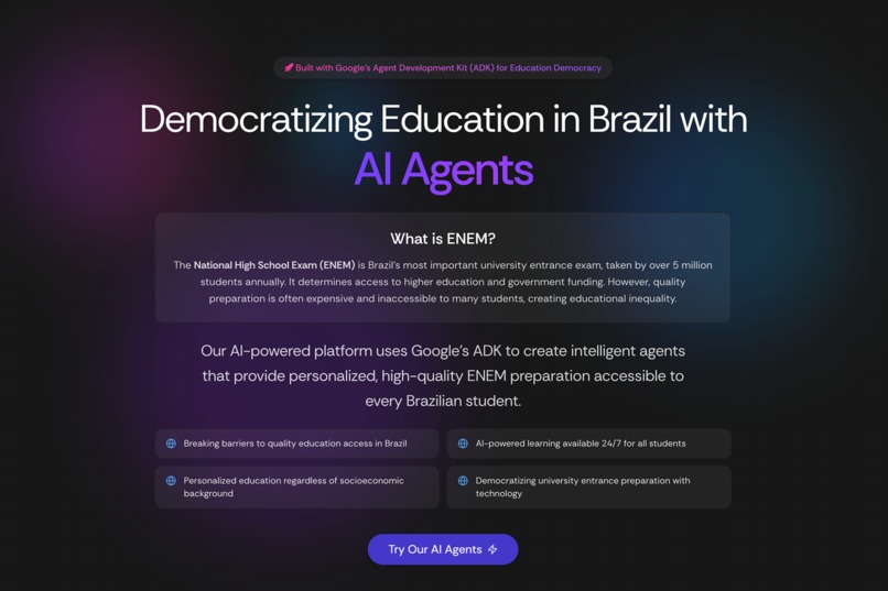 Edu.AI – Multi-Agent Educational System for Brazil – screenshot 1