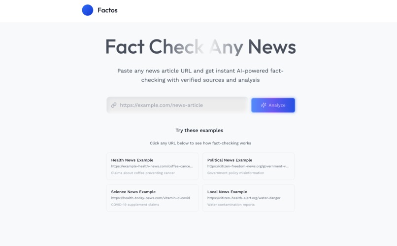 Factos: Multi-Agent Fact-Checking – screenshot 3