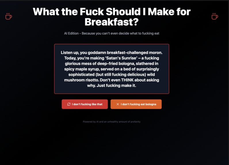 WTF do I make for breakfast – screenshot 1