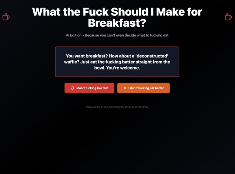 WTF do I make for breakfast – screenshot 2