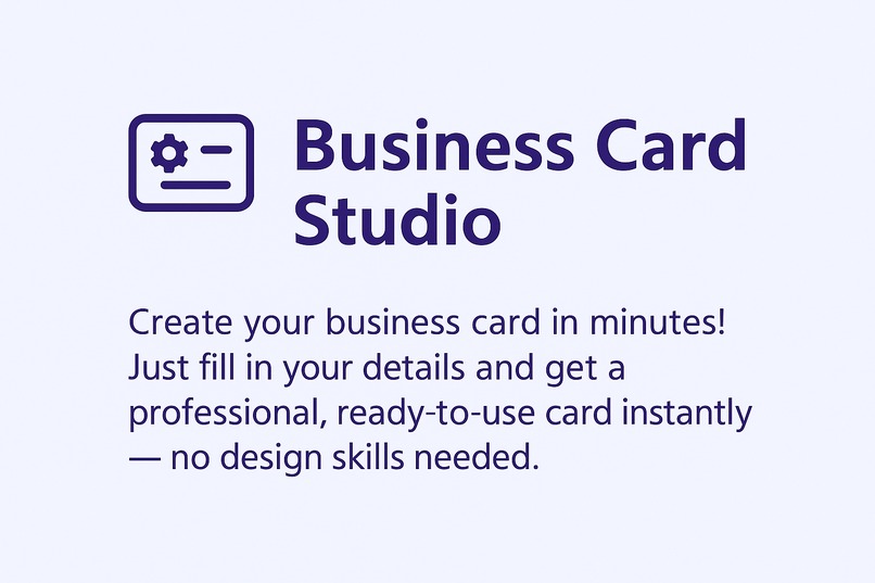 Business card studio  – screenshot 1