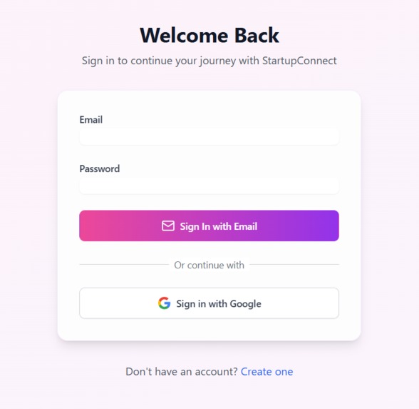 Startup Connect – screenshot 2