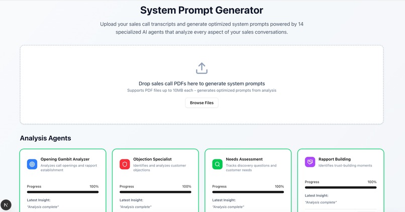 Multi-Agent Sales Call Analyzer & AI Coach – screenshot 1