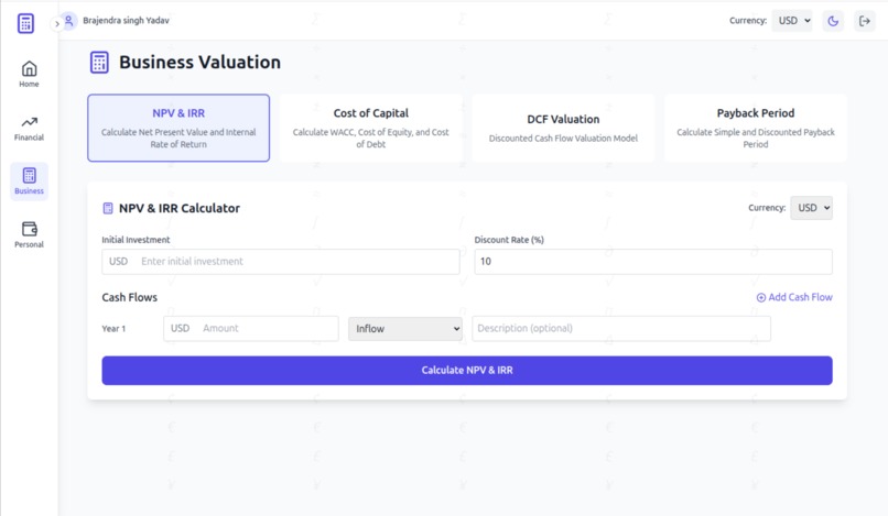 finanalytics – screenshot 2