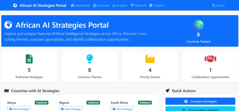 Africa AI Strategies Portal – screenshot 1