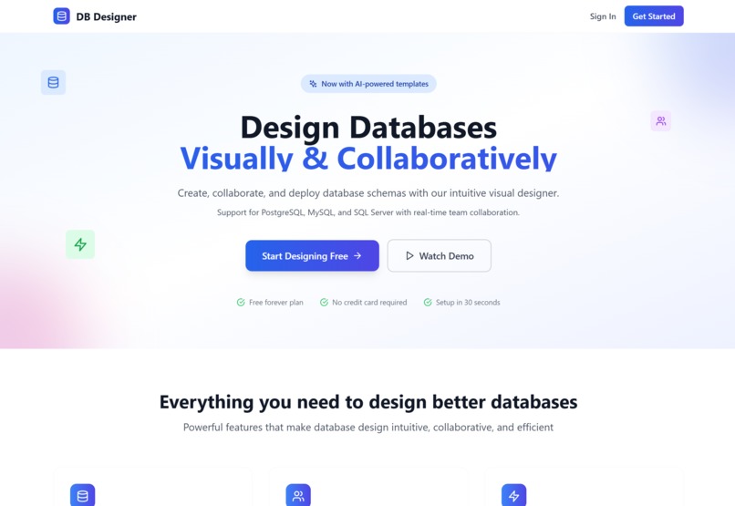 Design DB – screenshot 1