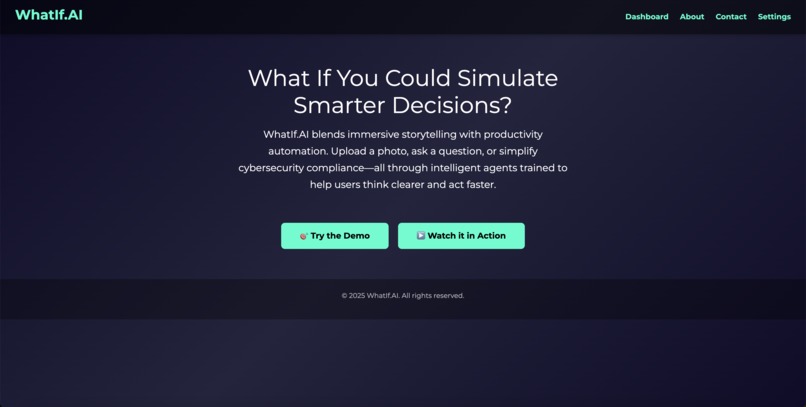 WhatIf.AI-Life Simulation & Compliance Engine – screenshot 1