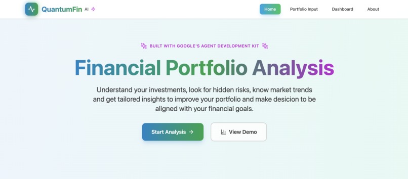 QuantumFin AI-Google ADK – screenshot 1