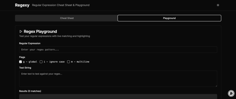 Regexy – screenshot 1