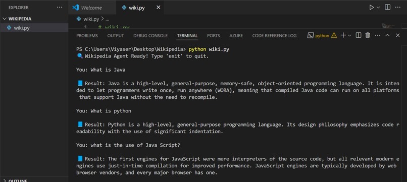 Wikipedia Agent – screenshot 1