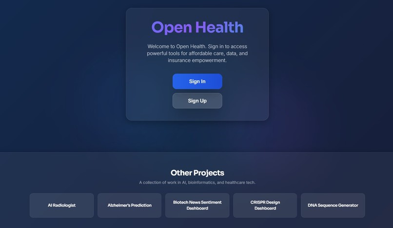 Open Health – screenshot 1