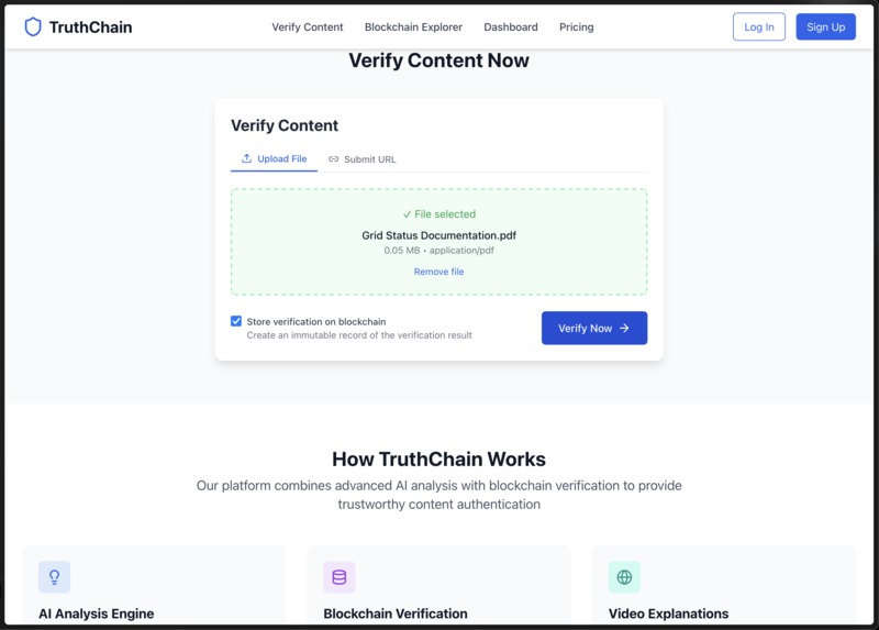 TruthChain – screenshot 1